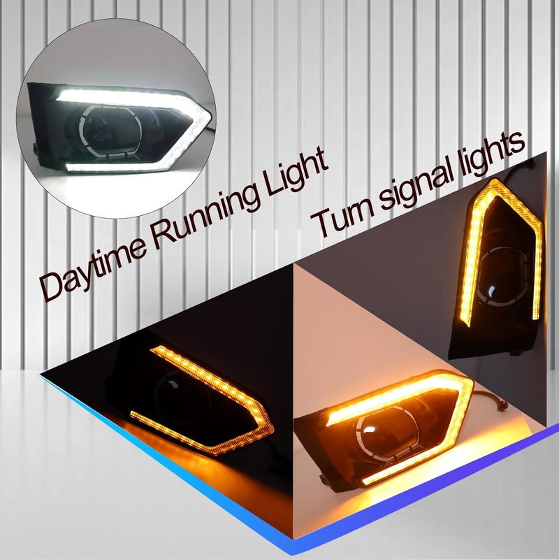 BINQIGOO Front Bumper Fog Light Daytime Running Lamp Turn Signal LED Compatible with Nissan Altima 2019-2022 S SR SV SL Platinum - Image 2